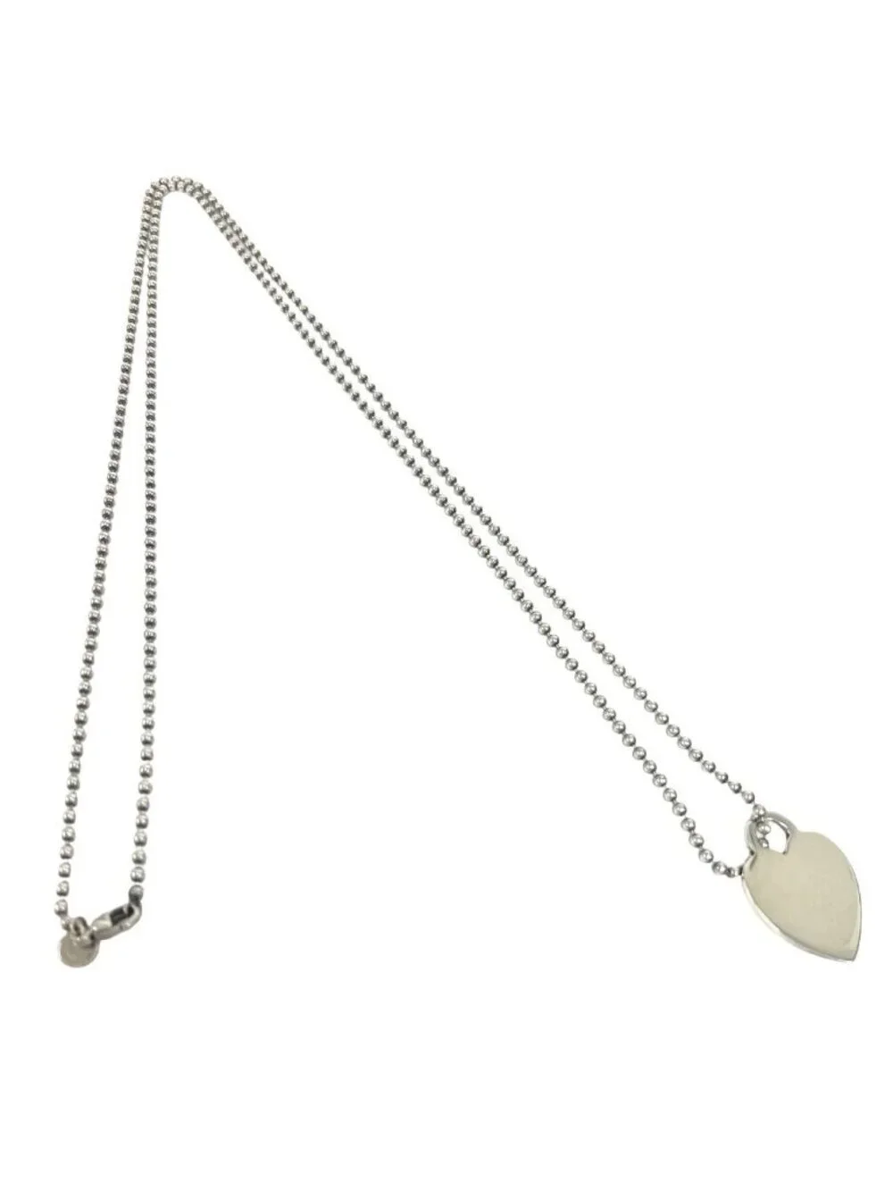 Tiffany & Co Return to Tiffany Heart Ballchain Necklace 925 Sterling Silver